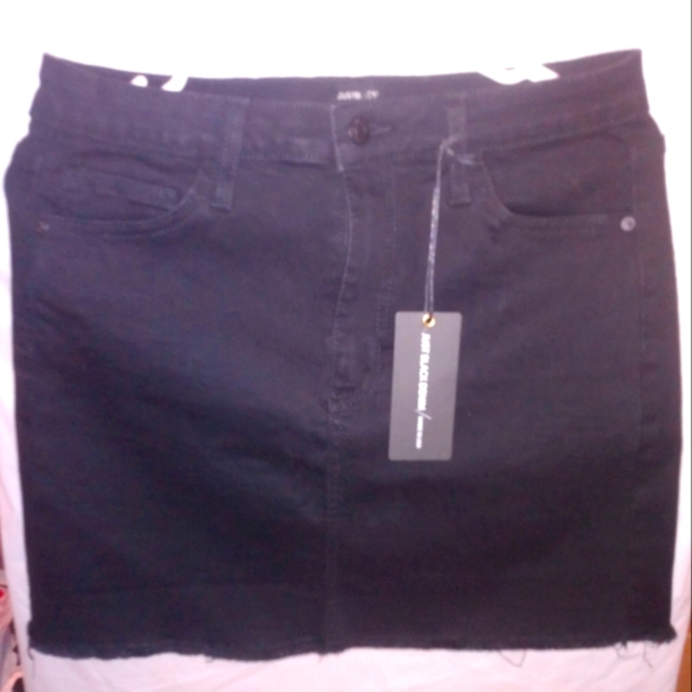 Just Black Jean Mini Skirt